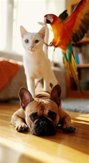 Funny Moments of Multiple Animals Stacking Together