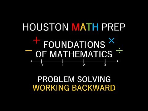 Problem Solving (Working Backward)