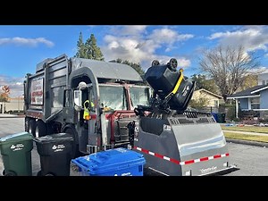 Glendora Goes Automated - First Day of Curotto Can Garbage Trucks - Athens Services