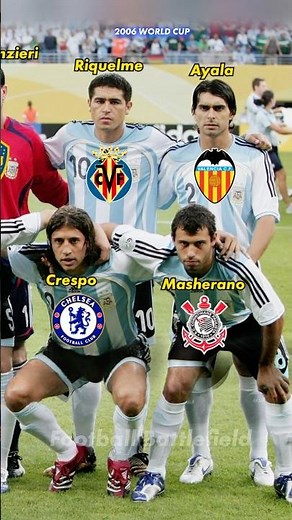 Argentina squad 2006 FIFA World Cup ❤️Clubs🤔#footballshorts #worldcup #riquelme