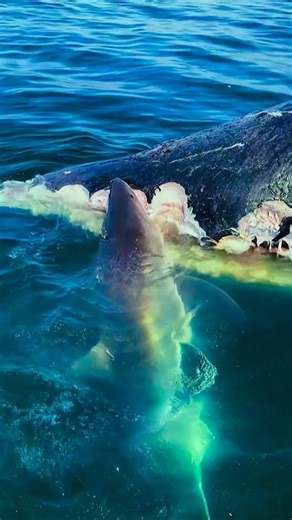 Weißer Hai vs. Wal. 😳🐋 Das und mehr gibt es in der Dokumentation »Nach dem Biss: Die Folgen eines Haiangriffs«. Jetzt auf #SkyDeutschland. 🦈 #NachDemBiss #Dokumentation #Hai #Wal #Unterwasser | Sky Deutschland