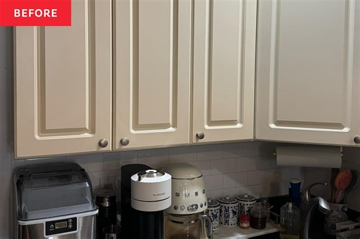 This No-Demo Kitchen Reno Will Make You Want to Have Periwinkle Blue Cabinets