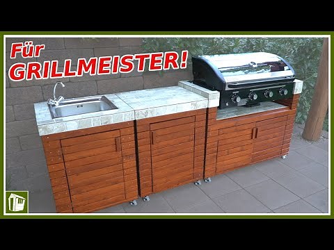 Ein TRAUM aus Holz & Stein! Outdoor Küche DELUXE selber bauen