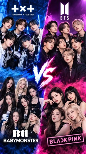 🔥 TXT × BABYMONSTER vs BTS × BLACKPINK | 🇮🇳 Indian Look | Which Team Wins? 👀🔥
