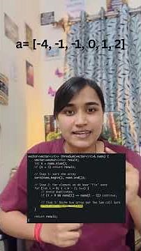 Three sum problem in optimal way | o(n^2) | dsa | coding
