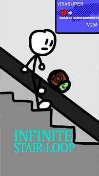 Infinite Stair Loop ∞ (Stickman Animation) #animation #stickman #funny #memes