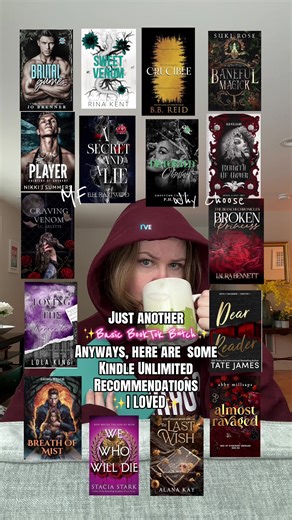 Listen UP my fellow ✨Basic BookTok B*tches✨ I’m a AVID lover of #kindleunlimited and have some amazing #romancebooks recommendations for you! Loved them all 10/10 would recommend 🙂‍↕️ For ease in finding the authors - see list below! Brutal Game by @AuthorJoBrenner The Player by @NikkiJSummersAuthor Craving Venom by @S. C. Arlette Loving The Reaper by @lolaking_author Breath of Mist by @Leona Welch 📚 Author Sweet Venom by Rina Kent A Secret & A Lie by @Bryn | B.H. Eastwood We Who Will Die by S