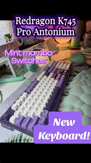 Finally got her!! The #Redragon K745 Pro Antonium Purple keyboard with Mint Mambo switches ~ #keyboardasmr #typingasmr #orangecart below 🌺 ~• ~• ~• ~• ~• ~• ~• Redragon K745 Pro Antonium Typing sounds • keyboard asmr • wfh nurse • creamy keyboards • thocky keyboards • wfh vlogs • desk setup • remote nurse • desk nurse • wfh nurse • prior auth nurse • algorithm • for you page • Fyp • desk setup • work from home jobs • nursing call vlogs •#TikTokCreatorSearchInsightsIncentive @Redragon Store @Red
