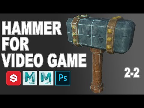 Painting and Baking Textures in Mudbox. Video Game Ready Asset Workflow (High Poly to Low Poly) Maya