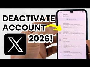 How to Deactivate X Account - 2026 - Deactivate Twitter Account