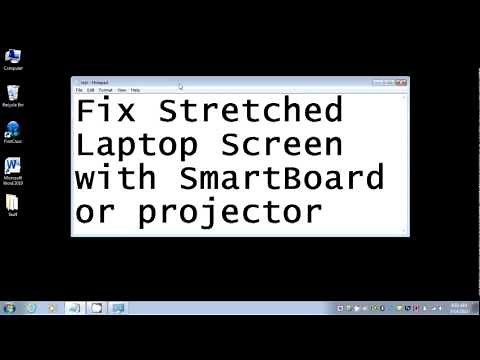Fix Stretched Laptop Screen with SmartBoard