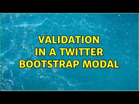 Validation in a Twitter Bootstrap modal