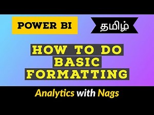 How to do Basic Formatting in Power BI in Tamil (6/50)
