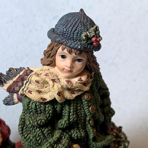 Vintage Boyds Bears Figurine: Yesterday's Child, Courtney With Phoebe - Over the River - Winter Children Decor - Etsy Canada