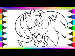 Coloring Sonic the Hedgehog and Amy Rose! 💙🌸 | Fun Coloring for Kids