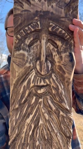 Wood Spirits are one of my favorite things to carve. Here’s one carved from Poplar. #art