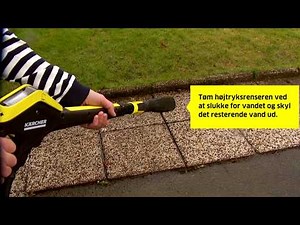 Rengøring af stenbelægning med højtryksrenser