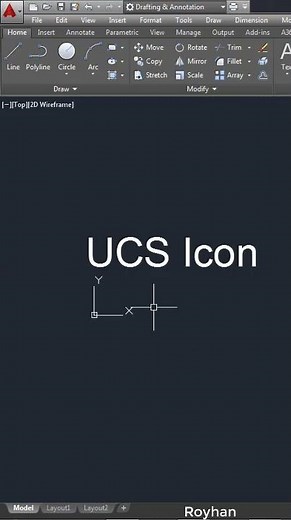 How to fix UCS icon in Autocad | #shorts