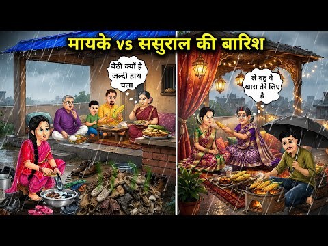 मायके vs ससुराल की बारिश||Cartoon Videos||Rain: Maternal Home vs. In-laws' Home||Anokhi saas bahu.!