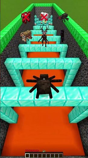 Minecraft Scary Mob Challenge! Who Can Reach the End?! 😱👻🔥