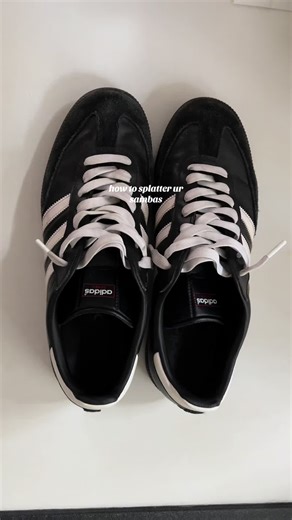 DIY Paint Splattered Adidas Sambas Tutorial