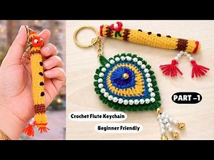 Beautiful Crochet Flute Keychain for Beginners | Handmade Gift Idea