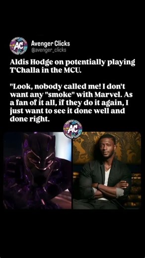 Aldis Hodge on potentially playing T’Challa in the MCU! 👑🔥 #BlackPanther #marvel #spiderman #mcu