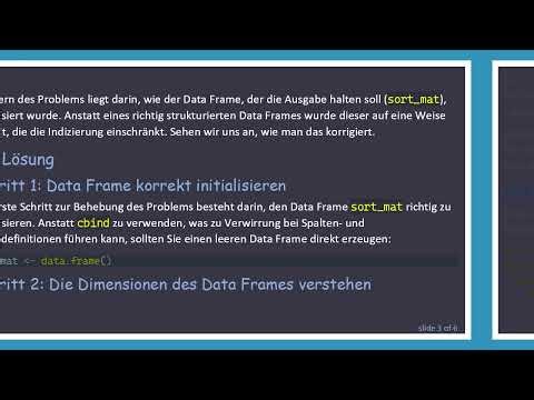 Behebung des Fehlers „subscript out of bounds“ in R-For-Schleifen