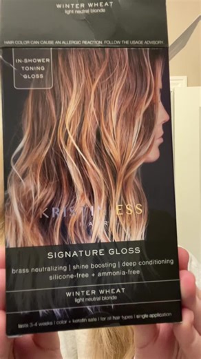 Trying the @Kristin Ess® Hair Signature Gloss in Winter Wheat on my heavily bleached hair 💁🏼‍♀️ #kristinesshairgloss #winterwheat #bleachedhair