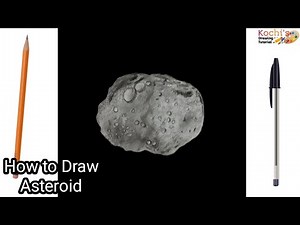 How to draw Asteroid | Asteroid drawing | Meteorite drawing | Asteroid | realistic drawing