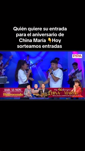 ❤️Feliz 44 aniversario reina y señora del requinto CHINA MARIA 👇Edwincito de Paucará, Raúl Arquinigo y el maestro Juan Pipa👇 ✅ Sábado 15 de Noviembre ✅ Local Huarocondo SJL ✅ Entrada Libre hasta las 8 Pm ✅ Pipa Producciones ✅ China Maria China Maria Melodias del canto | Melodias del canto