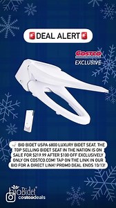 🚨DEAL ALERT🚨 🚽 BioBidet by Bemis USPA 6800 Luxury Bidet Seat, the top selling bidet seat in the nation is on sale for $219.99 after $100 off exclusively only on Costco .com!! #BioBidetPartner . 🙌 Keep your 🍑 feeling fresh and clean and save money on 🧻! Promo deal ends 11/13 so don’t miss out! I feel like more and more people are finally installing bidets! Makes a great 🎄🎁 gift idea! . 👉Tap here: https://www.costco.com/bio-bidet-uspa-6800-luxury-bidet-toilet-seat.product.100015779.html f