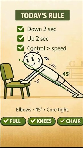 Chair Push-Ups Day 17 (+1 Rep Again) | Beginner Push Up Challenge