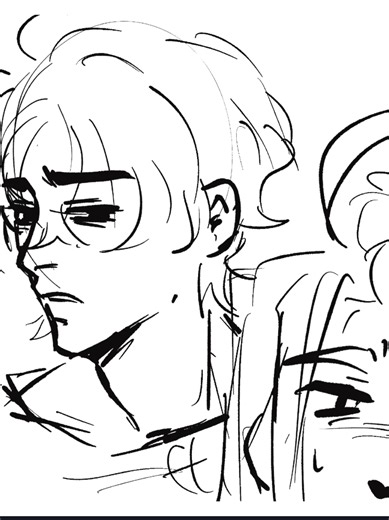 [OC] BOTH BOYS AND BROTHERS (not a blood brothers) ‼️‼️ They often quarrel and fight. Just a sketch. I don't know if I want to finish it or leave it like this for now #oc #animation #viral #trend #fyp