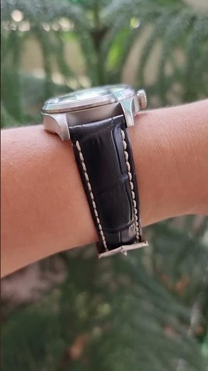 Seiko 5 SRPJ81 36mm Field Watch on a Black Hirsch Modena Strap #seiko #seiko5 #hirsch