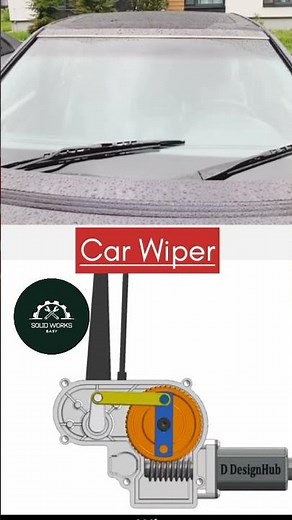 How Car Wipers Actually Work! 🌧️ Mechanical Engineering #Shorts
