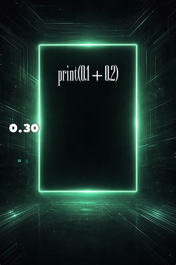 Ты думал это ошибка? 0.1 + 0.2 ≠ 0.3 | Python #python #shorts