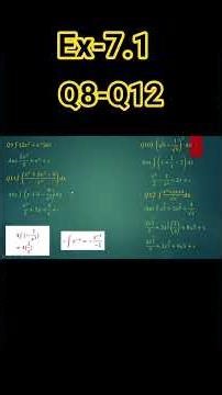 Class 12 Integration Ex-7.1 Q8-Q12|Integration Made Easy| #Class 12#Integration