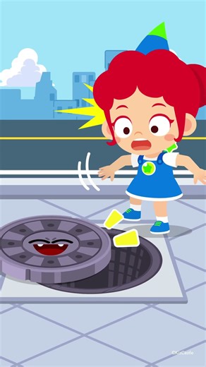 Não Pule nos Bueiros! 🕳️😱 Não, Não, É Perigoso! #JunyTony #shorts