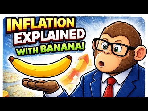 Inflation Explained with Bananas 🍌 (Easy Explanation) #inflation​ #finance​ #investing​ #financialls