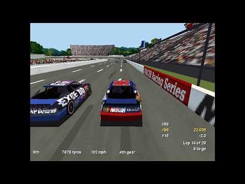 ► NASCAR Racing 2 (1996/DOS) | Martinsville Gameplay