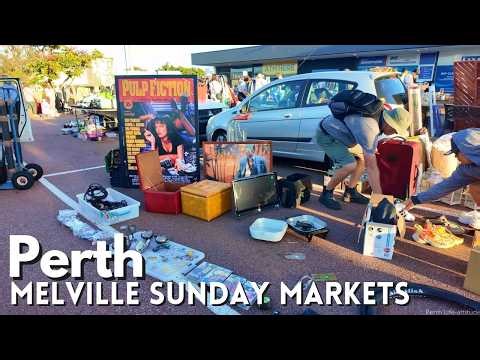 Perth Melville Markets Walk 2026 — Sunday Swap Meet at Melville Plaza (4K)