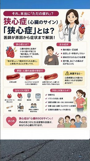 それ、ただの疲れ？心臓からのSOS「狭心症」のサインと対策