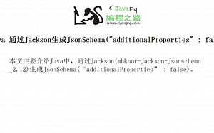 Java 通过Jackson生成JsonSchema("additionalProperties" : false)