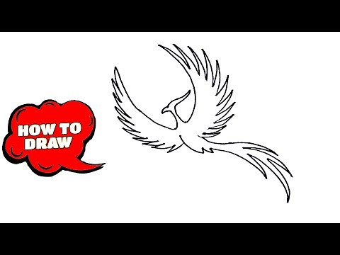 How to draw a Phoenix (from harry potter) | Phoenix drawing simple