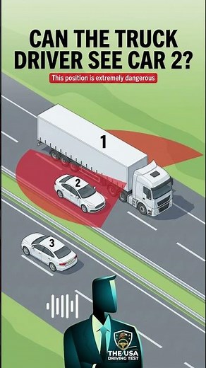 The Mirror Rule Every Driver Must Know Around Trucks 🚛✅ #drivingtest #Drivingtips #drivinglessons