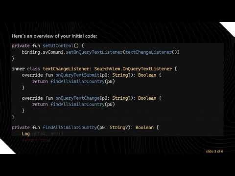 How to Detect an Empty String in SearchView's Query Listener in Android