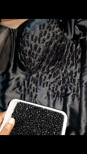 Stunning Pink Beaded Corset Lace Dress Design