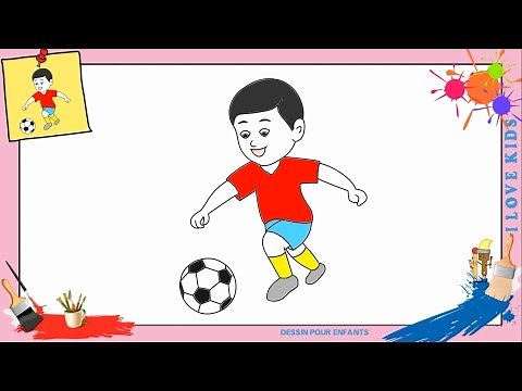 Dessin garçons football - Comment dessiner garçons football FACILEMENT pour ENFANTS