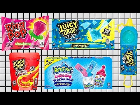 Pink Ring Pop Candy Jelly Gummy Unboxing Satisfying ASMR Food Challenge Mukbang